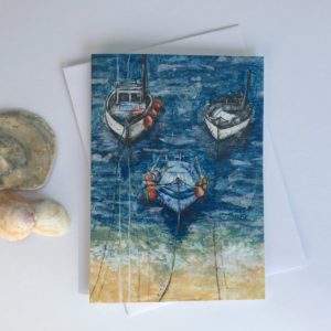 Three Boats Greeting Card
